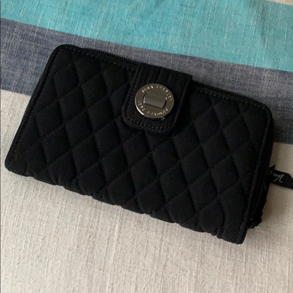 NWOT Quilted Black Vera Bradley wallet
